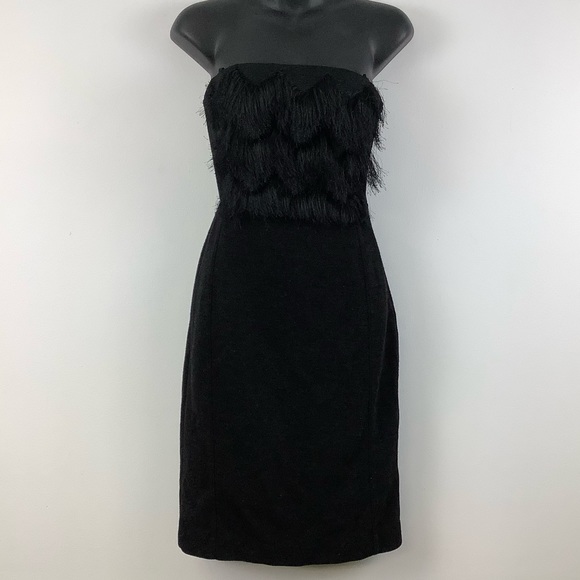 Banana Republic Dresses & Skirts - Banana Republic Strapless Fringe Knit Dress in Black